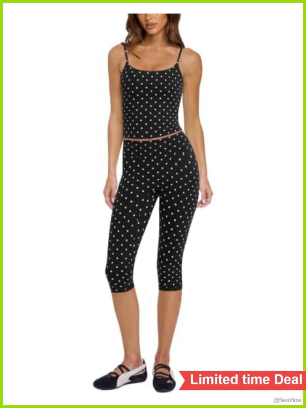 2 Piece Workout Set Capri Leggings Open Back Sports Bra Yoga Pilates Activewear